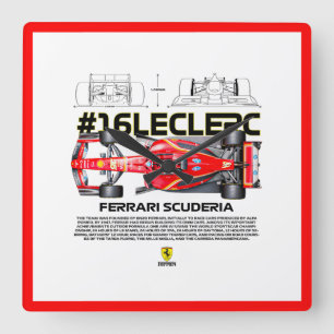 16 leclerc square wall clock