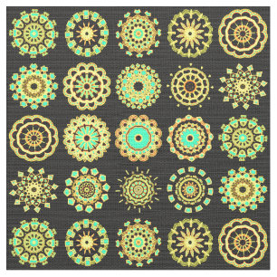16 Mandalas Fabric
