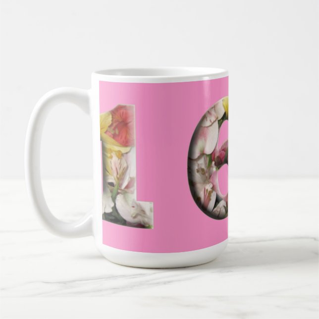16 Milestone Floral Mug Customizable (Left)