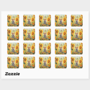 16 of 17 Sunflower Garden Miceville Square Sticker