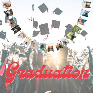 16 own photos personalised Graduation Party  Bunting Flags