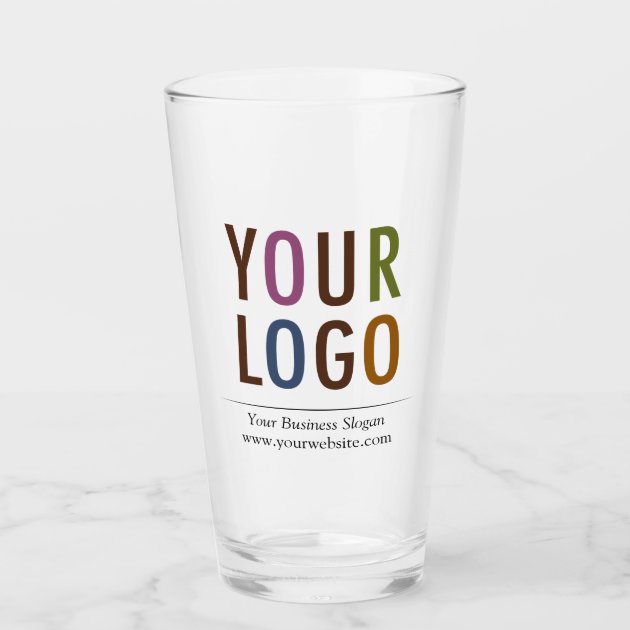 beer glass with logo