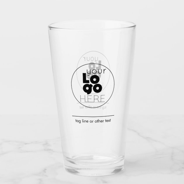 beer glass with logo