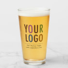 16 oz de verre personnalisé avec votre logo Pas de