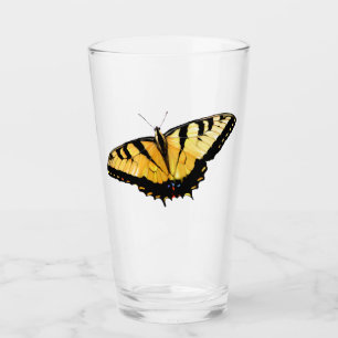 16 oz Glass Swallowtail Butterfly