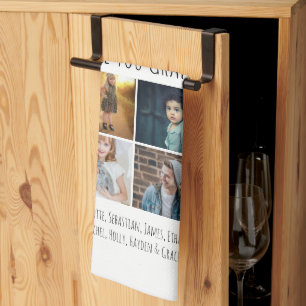  16 Photo And Text Custom Personalized Kitchen Towel