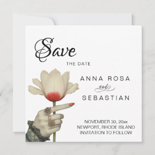 *~* 16 Photo AR6   Elegant Vintage Save the date Invitation