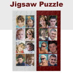 16 photo collage burgundy and grey jigsaw puzzle<br><div class="desc">Piece together your favourite memories with this 16-photo custom jigsaw puzzle! Perfect for family game nights, this personalized puzzle showcases your cherished snapshots in vibrant, high-quality printing. Whether it’s vacation highlights, pet antics, or milestone moments, each piece connects to tell your unique story. Made from durable materials, it’s a thoughtful...</div>