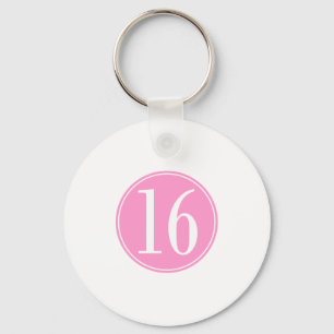 #16 Pink Circle Keychain
