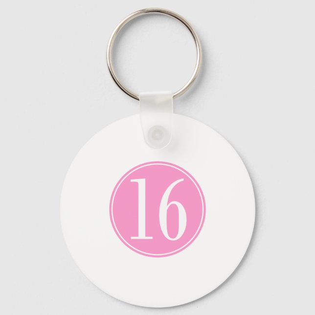 #16 Pink Circle Keychain (Front)