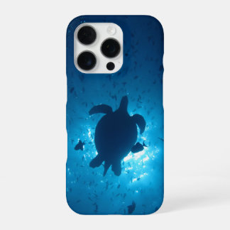 16 Pro Coque iphone de silhouette de tortue