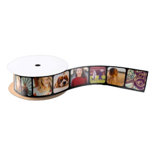 16 Square Photo Rounded Frame Party Satin Ribbon