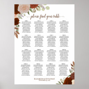 16 Tableau Automne Floral Boho Mariage Tableau de 