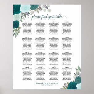 16 Tableau Tableau Turquoise Boho Floral Mariage S