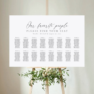 16 Tables Our Favourite People Seating Chart Plan