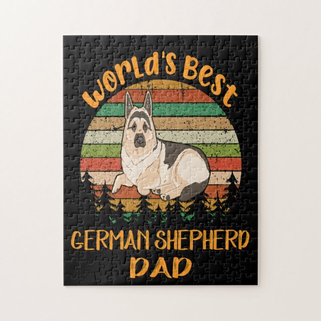 16 World's Best German Shepherd Dad Jigsaw Puzzle (Vertical)