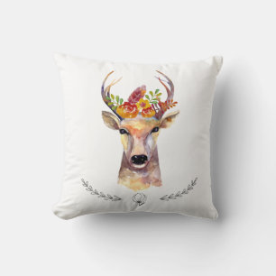 16"x16" Throw Pillow boho deer Buck Head Browning