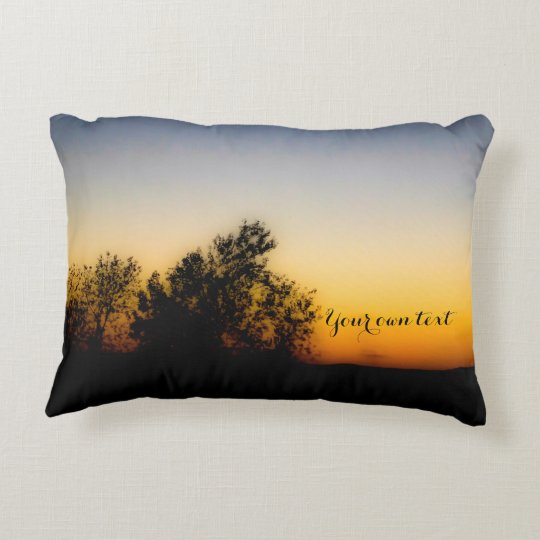 16" x 12" Sunrise & Sunset Custom Text Pillow