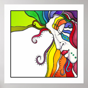 16" X 16" POSTER Electra Pop Art Diva