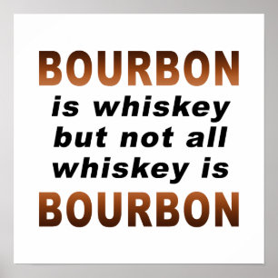 16" X 16" POSTER - Not All Whiskey Is BOURBON!