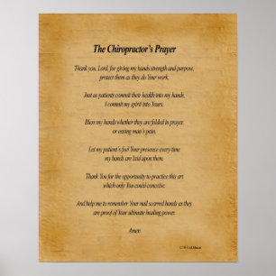 16 x 20 Chiro Prayer Poster