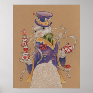 16" x 20", Poster de Ferret de Hatter Mad (Matte)