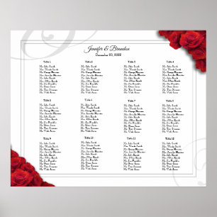 16 x 20 Red Roses Seating Chart