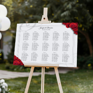 16 x 20 Red Roses Seating Chart