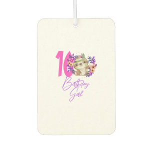 16 Year Old Birthday Girl Cute 16th Birthday Sloth Air Freshener