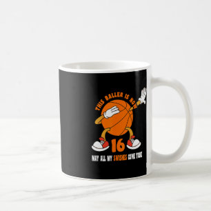16 Year Old Happy 16th Birthday Basketball 16th Bi Coffee Mug