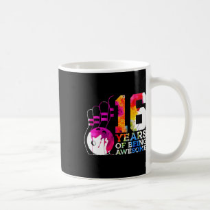 16 Years Of Being Awesome Bowling 16th Birthday Coffee Mug