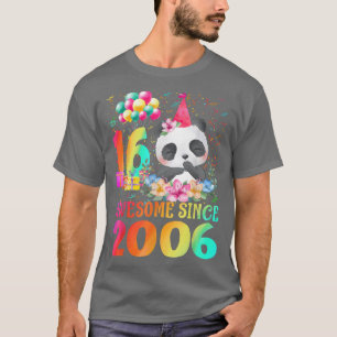 16 Years Old 16th Birthday Panda Awesome Since 200 T-Shirt