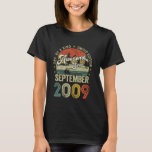 16 Years Old Awesome since September 2009 16th Bir T-Shirt<br><div class="desc">16 Years Old Awesome since September 2009 16th Birthday Boys</div>