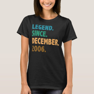 16 Years Old   Legend Since December 2006 16th Bir T-Shirt