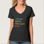 16 Years Old Legend Since February 2009 16th Birth T-Shirt<br><div class="desc">16 Years Old Legend Since February 2009 16th Birthday</div>