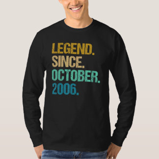 16 Years Old  Legend Since October 2006 16th Birth T-Shirt