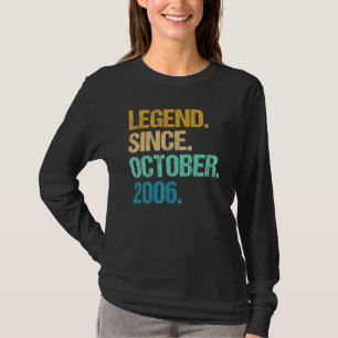 16 Years Old Legend Since October 2006 16th Birth T-Shirt