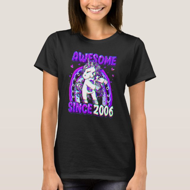 16 Years Old Unicorn Flossing 16th Birthday Girl U T-Shirt (Front)