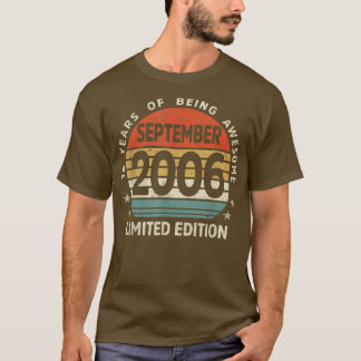 16 Yr Old Gifts 16th Birthday September 2006 Limit T-Shirt