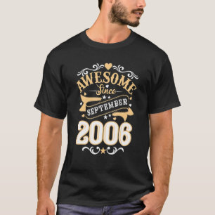 16 Yr Old  September 2006  16th Birthday T-Shirt