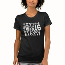 16ème T-shirt d'ANNIVERSAIRE de l'amusement SEIZE