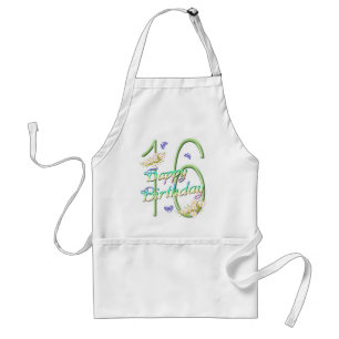 16ème Tablier de jardin de papillon d'anniversaire