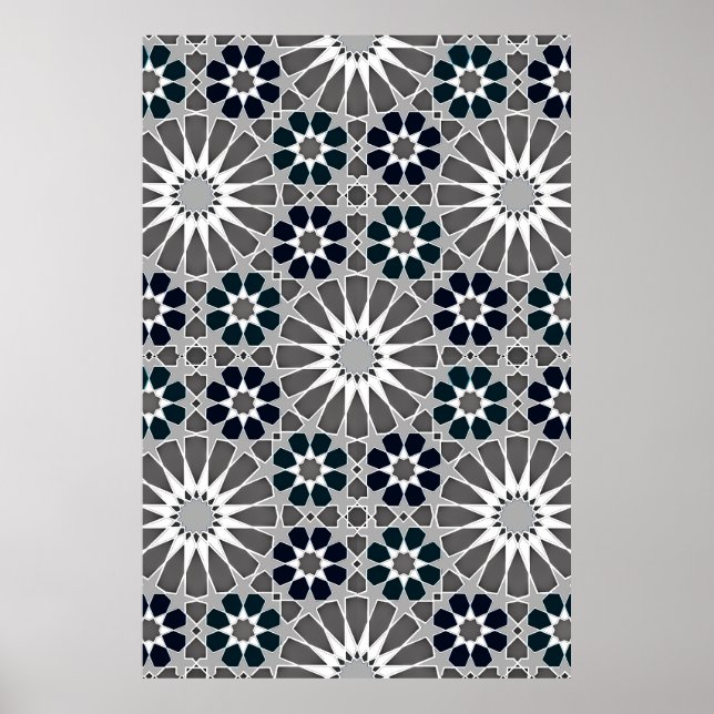 16s and 8s Rosettes Moroccan Style 2 Upscaled Poster (Front)