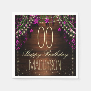 16th 18th 21st 30th 40th 50th 60th 70th Birthday Napkin