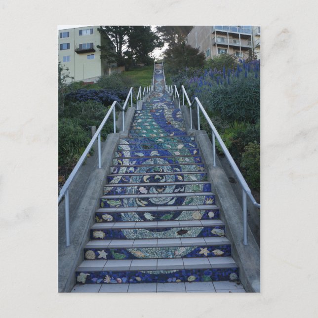 16th Avenue Tiled Steps Postcard (Front)