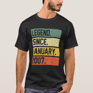 16th Birthday  16 Year Old Legend Since January 20 T-Shirt
