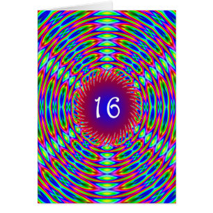 16th Birthday Abstract Trippy Swirls