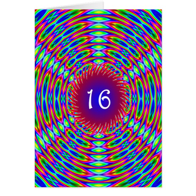 16th Birthday Abstract Trippy Swirls (Front)