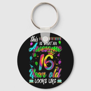 16th Birthday Awesome 16 Year Old Looks Like Keychain