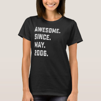 16th Birthday  Awesome Since May 2006 16 Years Old T-Shirt